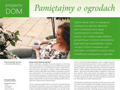 Pamiętajmy o ogrodach