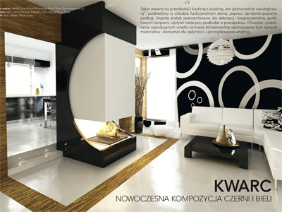 Nowoczesna kompozycja czerni i bieli - Kwarc